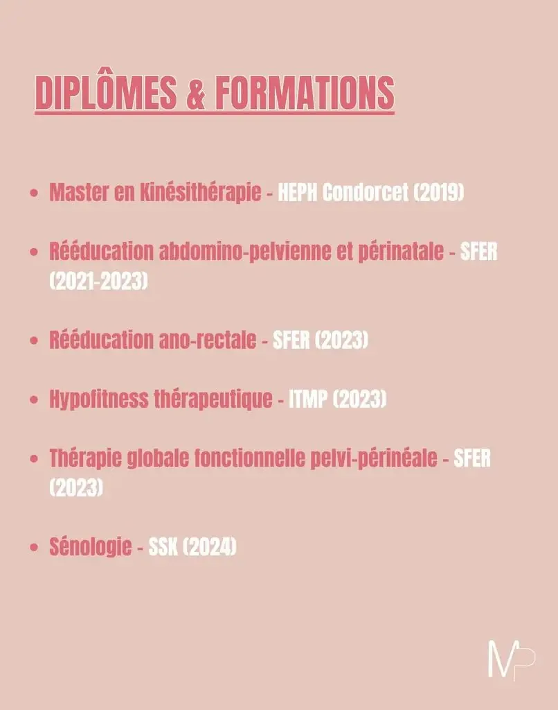 Diplômes et formations de Mélanie Devos